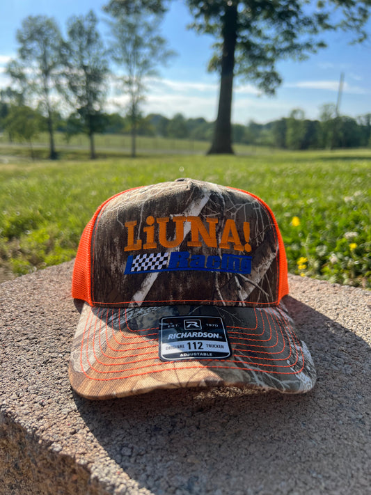 LIUNA Racing Snapback- Realtree Orange Camo